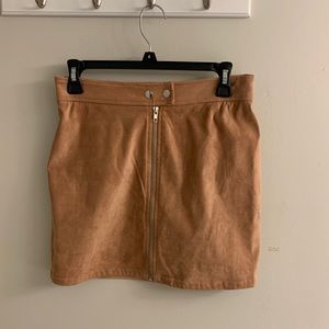 Khaki Mid-Thigh Skirt